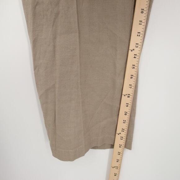 NYDJ Pants Wide Leg Cropped Capri Tan Khaki Linen Blend Plus Size 16W NWT - Picture 5 of 12